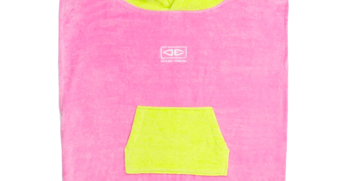 Ocean and Earth Toddlers Hooded Poncho - Pink