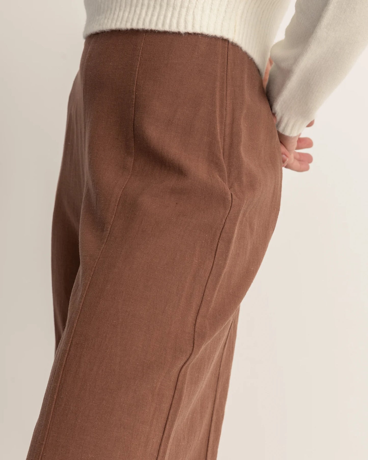 Rhythm Whitehaven Wide Leg Pant - Brown