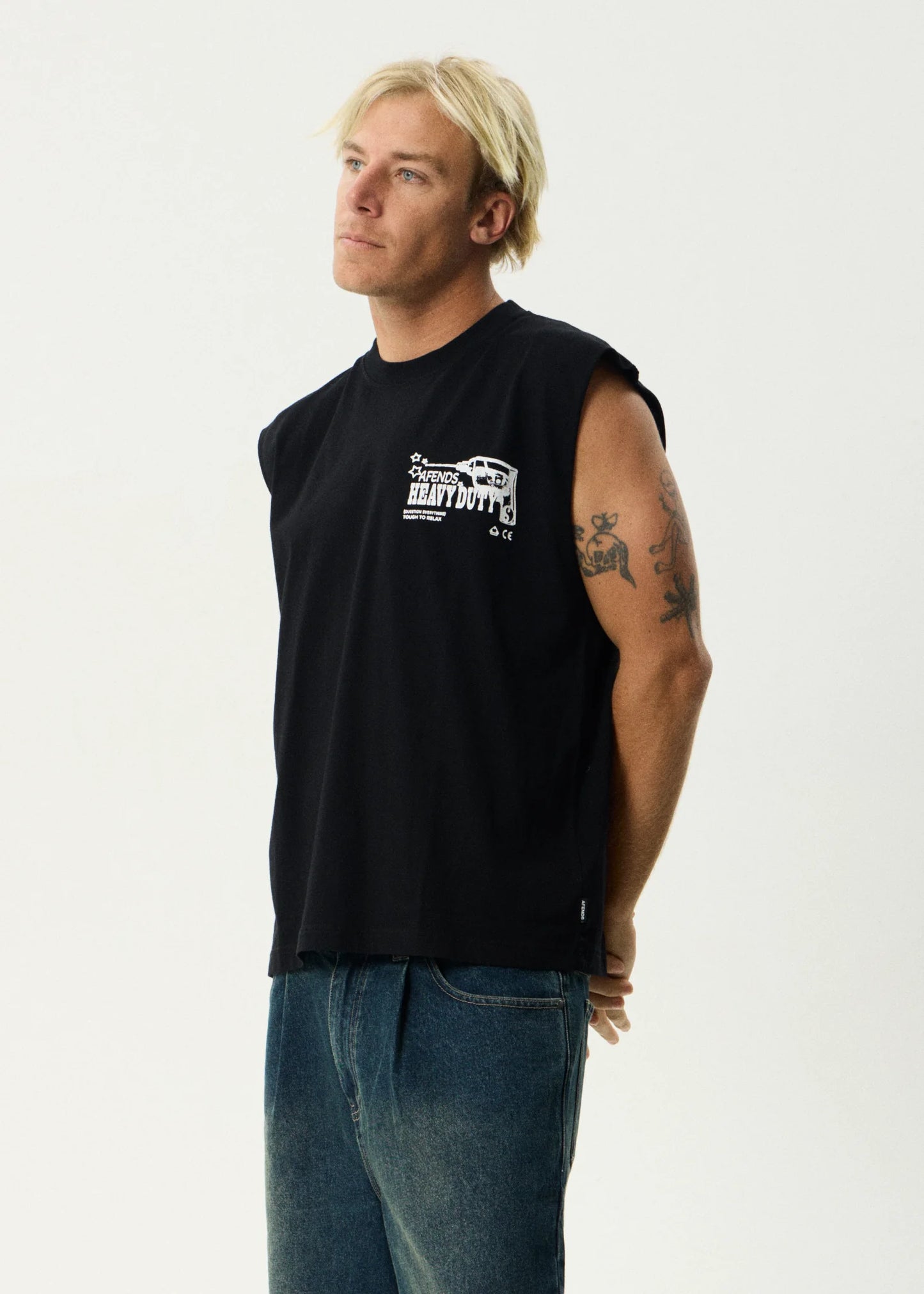 AFENDS HEAVY DUTY - SLEEVELESS TEE