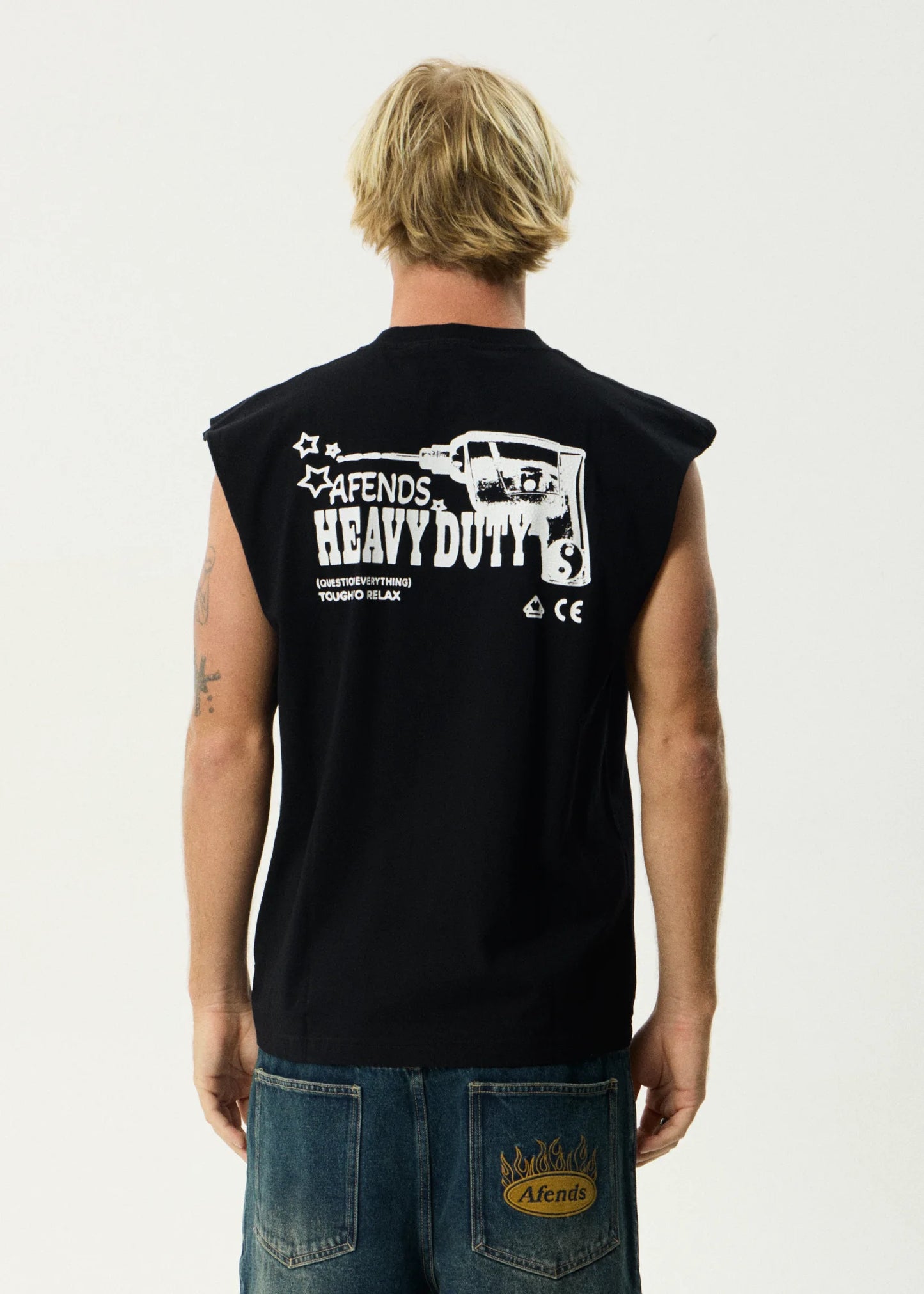 AFENDS HEAVY DUTY - SLEEVELESS TEE