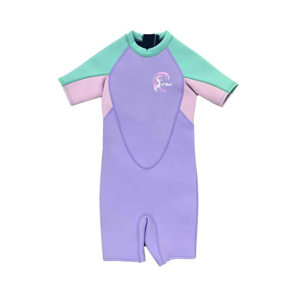 O'Neill Kid's Girls Toddler Reactor BZ Short Sleeve Spring 2mm Wetsuit