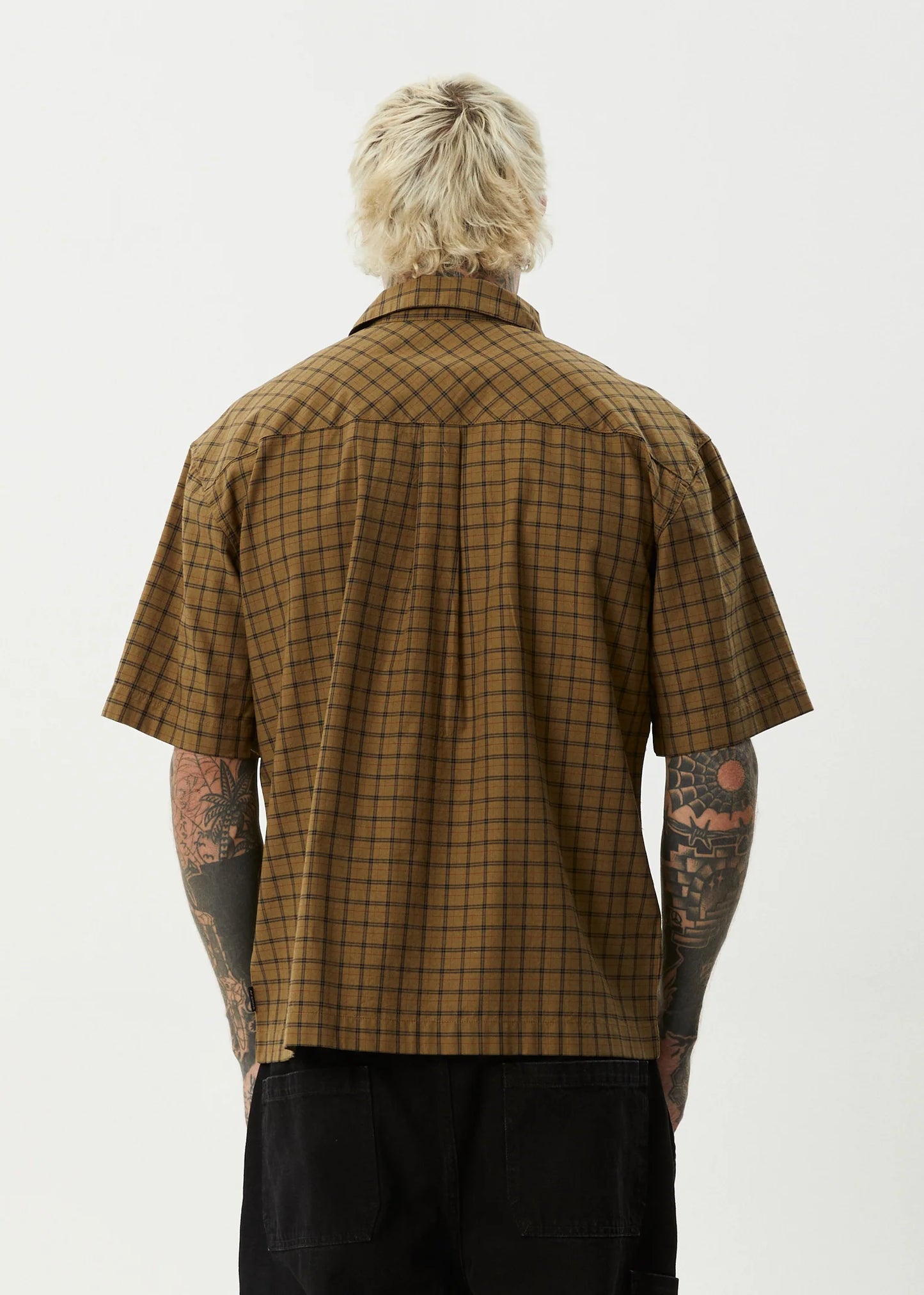 AFENDS CHALLENGER - CHECK SHORT SLEEVE SHIRT