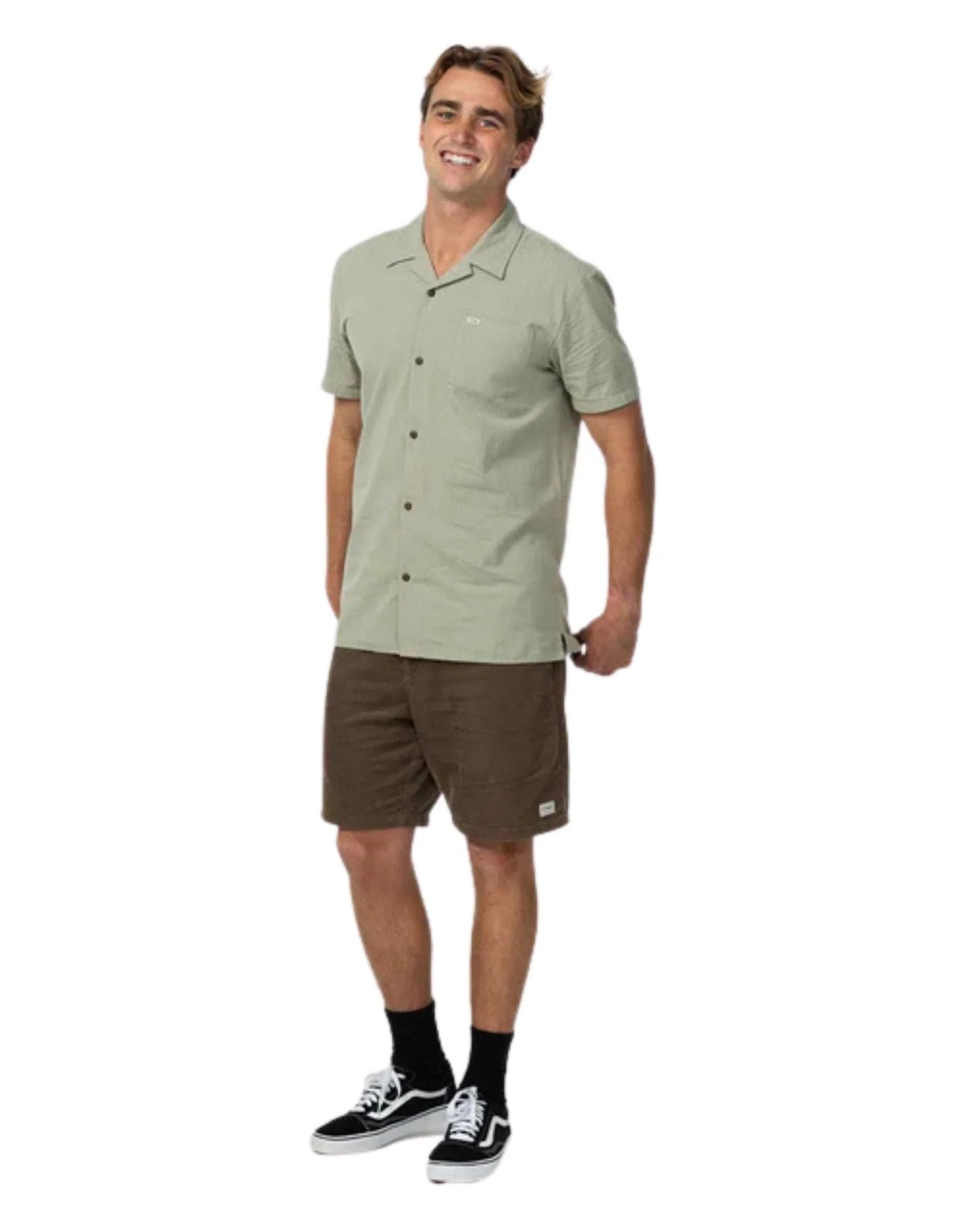 O’NEILL OG ECO STRIPE STANDARD SHORT SLEEVE SHIRT - SEAGLASS