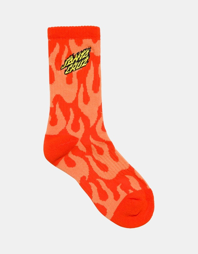 Santa Cruz Flaming stack crew sock 2 pack