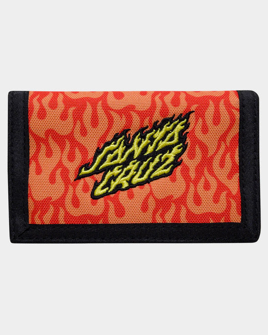 Santa Cruz Flaming stack Velcro wallet