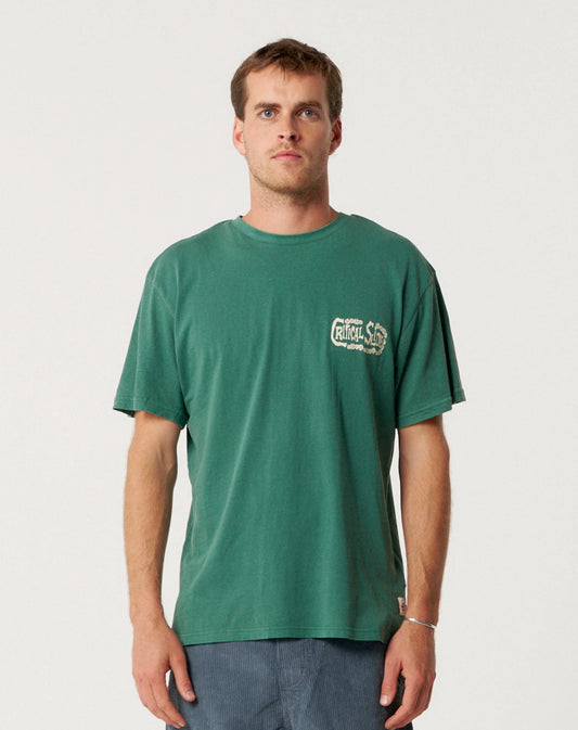 Critical Slide Tiki Tee - Dusty Green