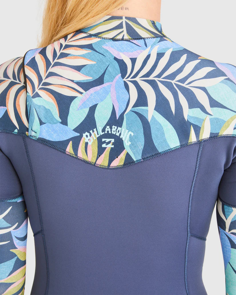 Billabong Womens 3/2mm Synergy Chest Zip Steamer Wetsuit