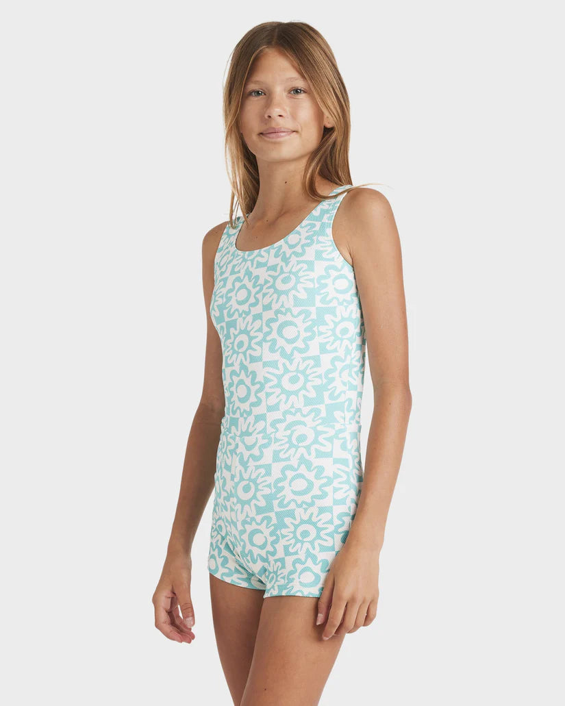 Billabong Girls 6-16 Lost On You Retro Surf Bodysuit One Piece