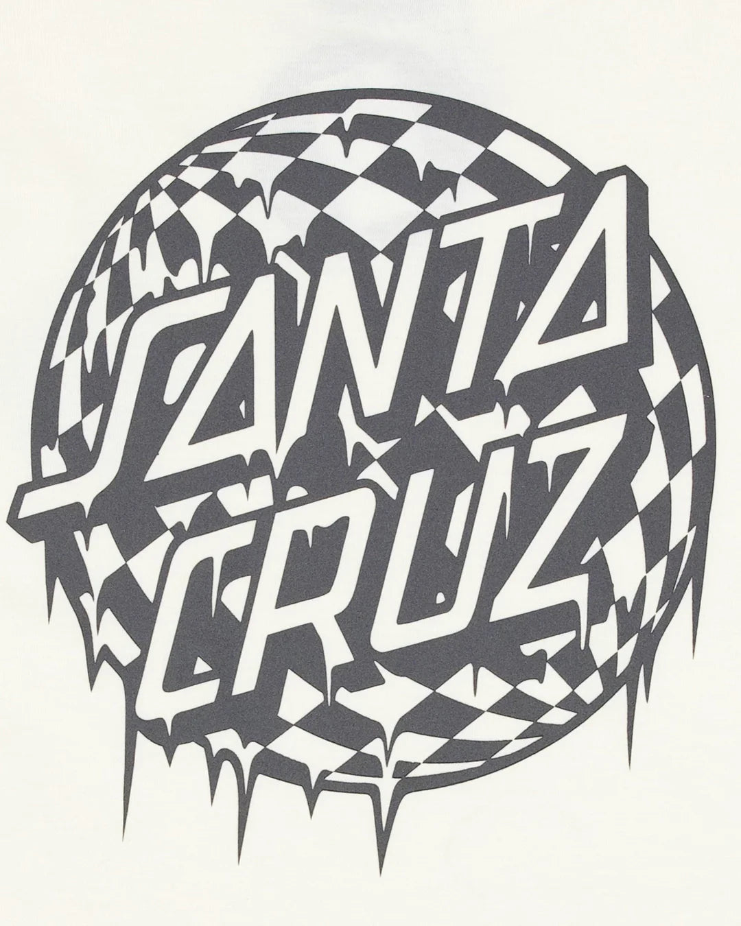 Santa Cruz Check waste dot mono reflect short sleeve regular fit tee