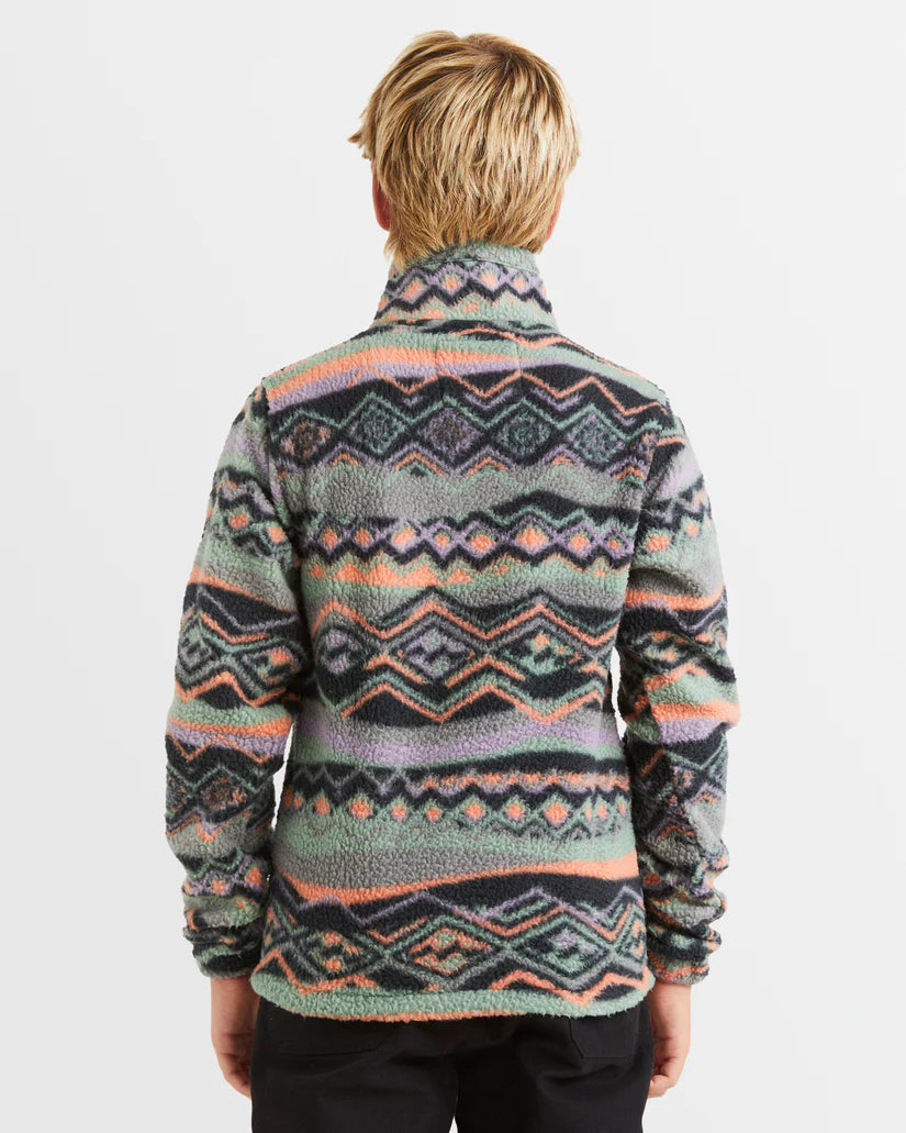 Billabong Boys 8-16 Boundary Mock Neck Crew Half Zip Polar Fleece