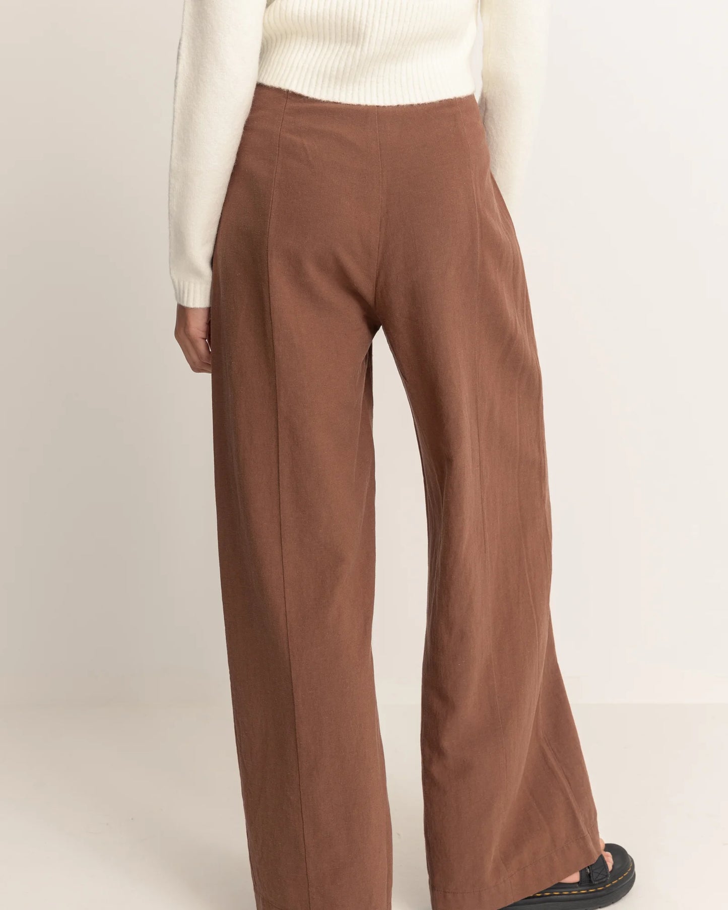 Rhythm Whitehaven Wide Leg Pant - Brown