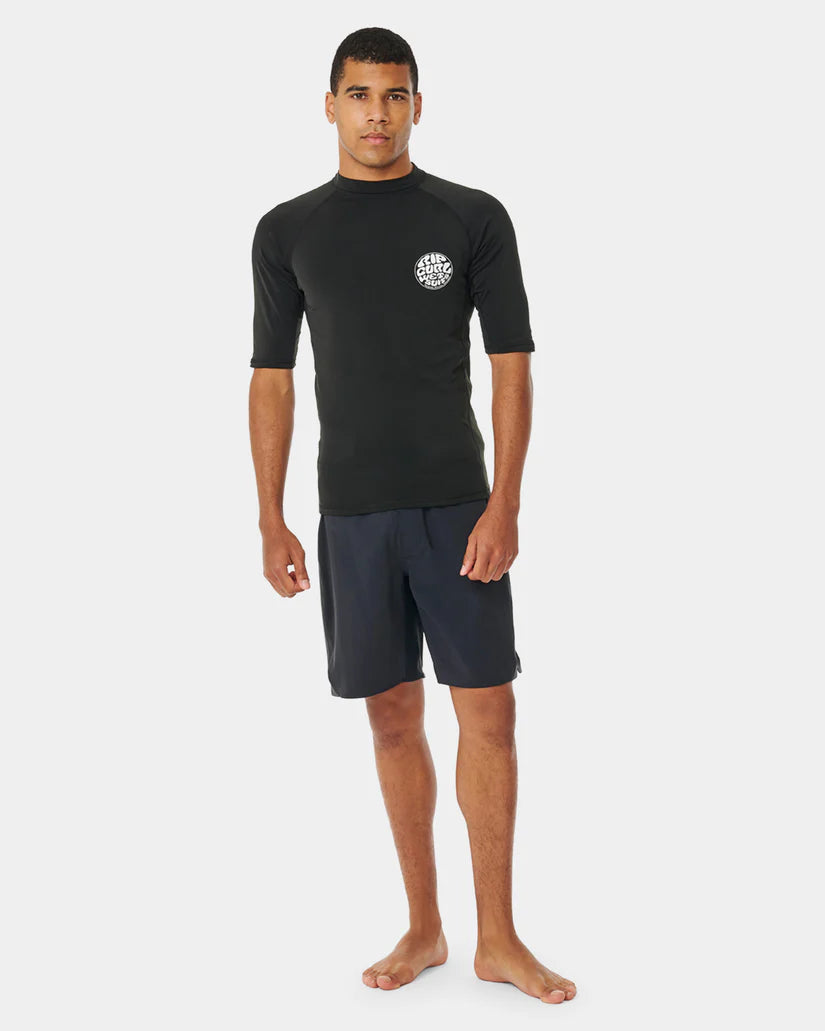 RIP CURL ICONS UPF50+ BRUSHED SHORT SLEEVE RASH VEST