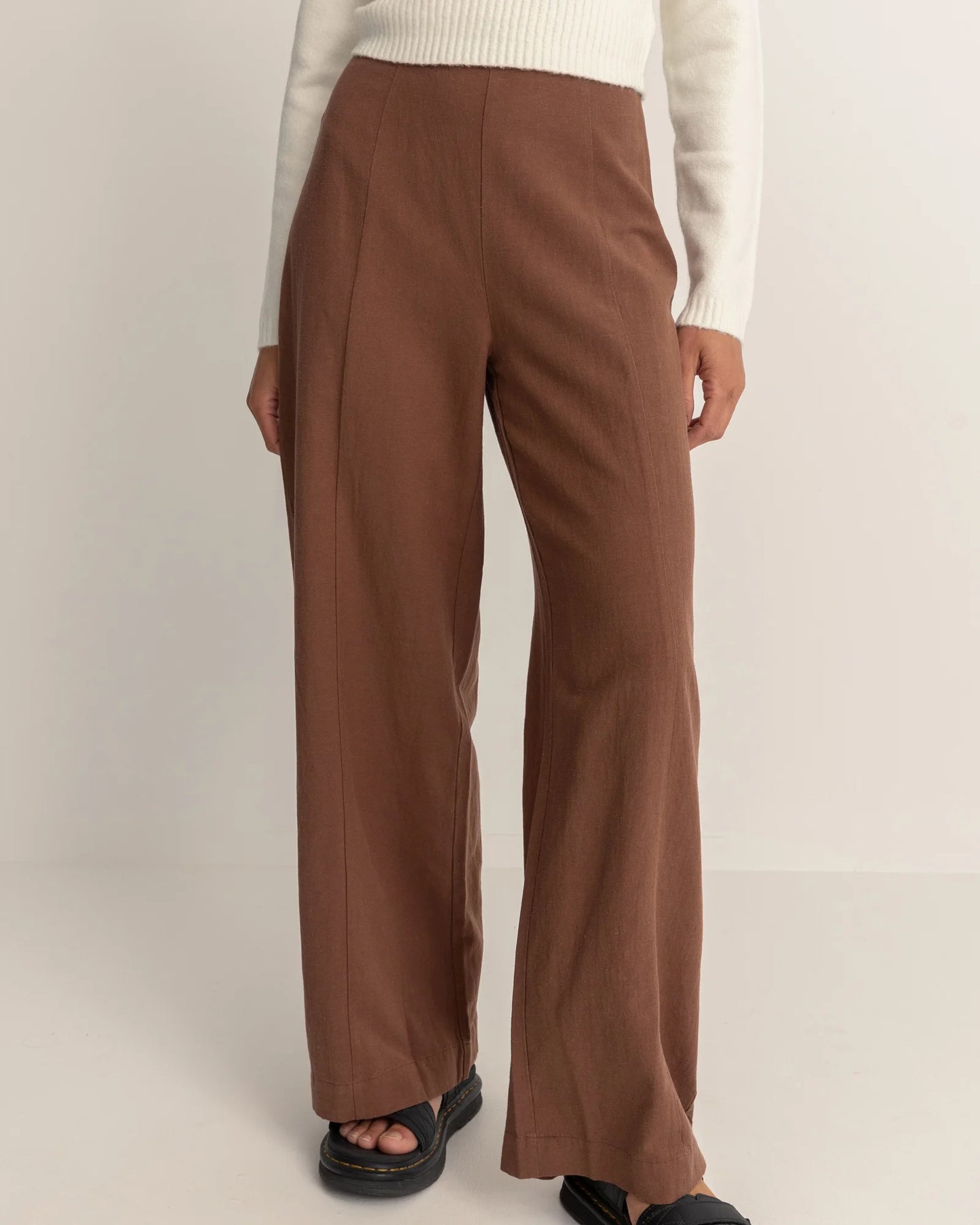 Rhythm Whitehaven Wide Leg Pant - Brown