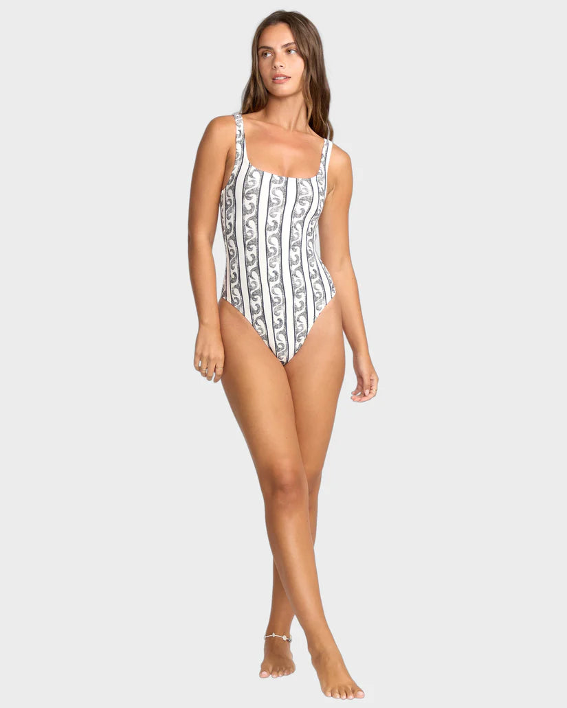 Billabong Womens Wave Watcher Scoop Front One Piece Swimsuit