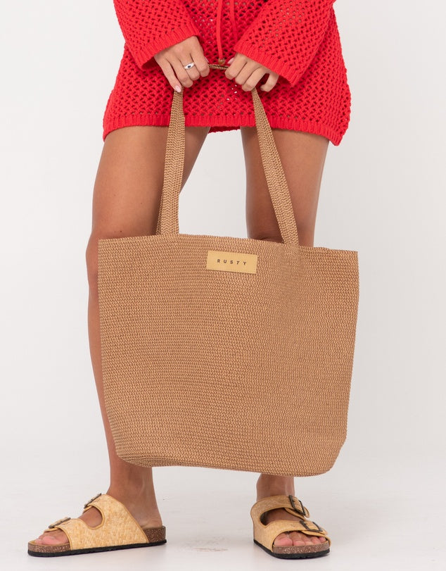 Rusty Gisele Straw Beach Bag