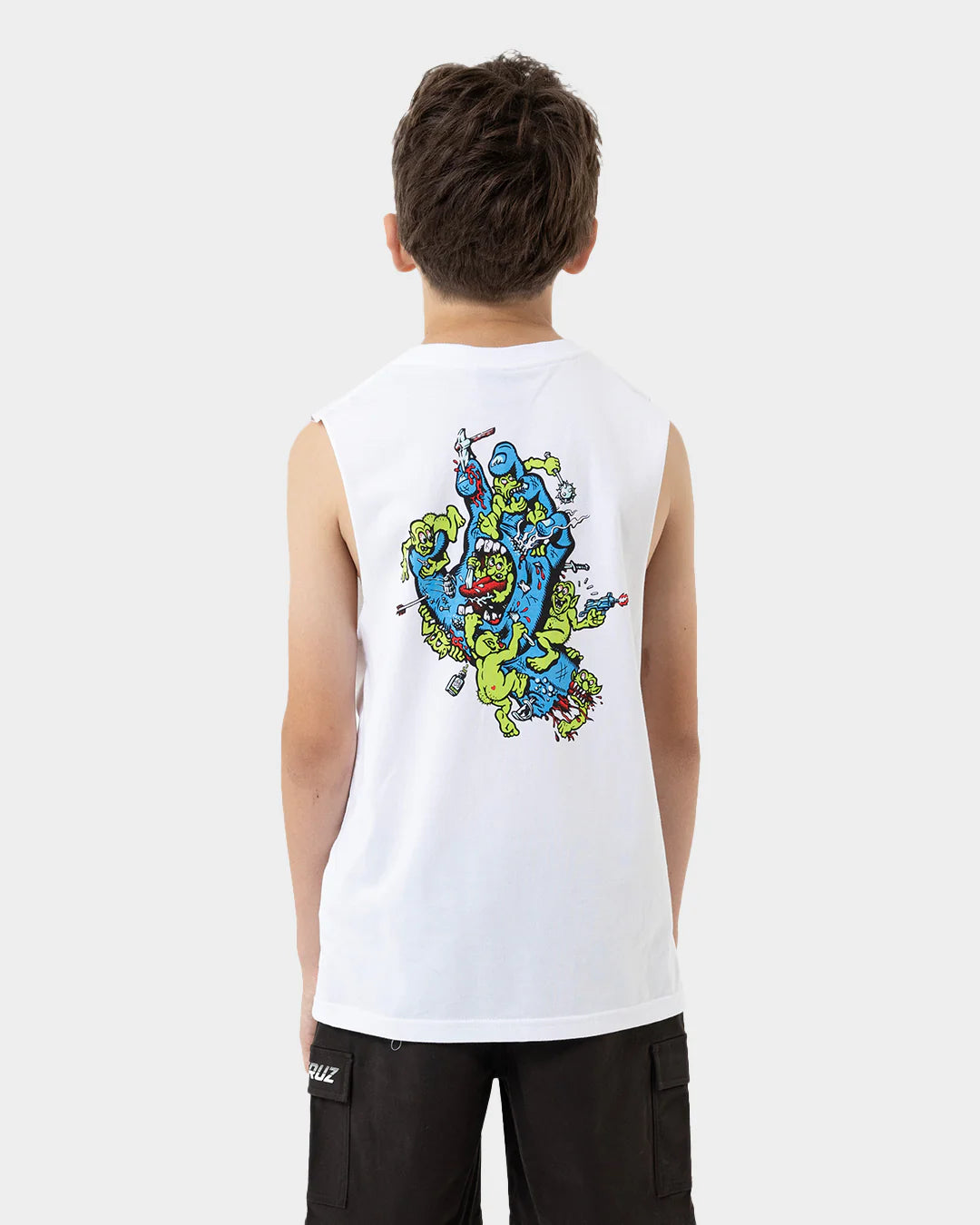 Santa Cruz Gremlin Patrol Boys Muscle T-shirt White