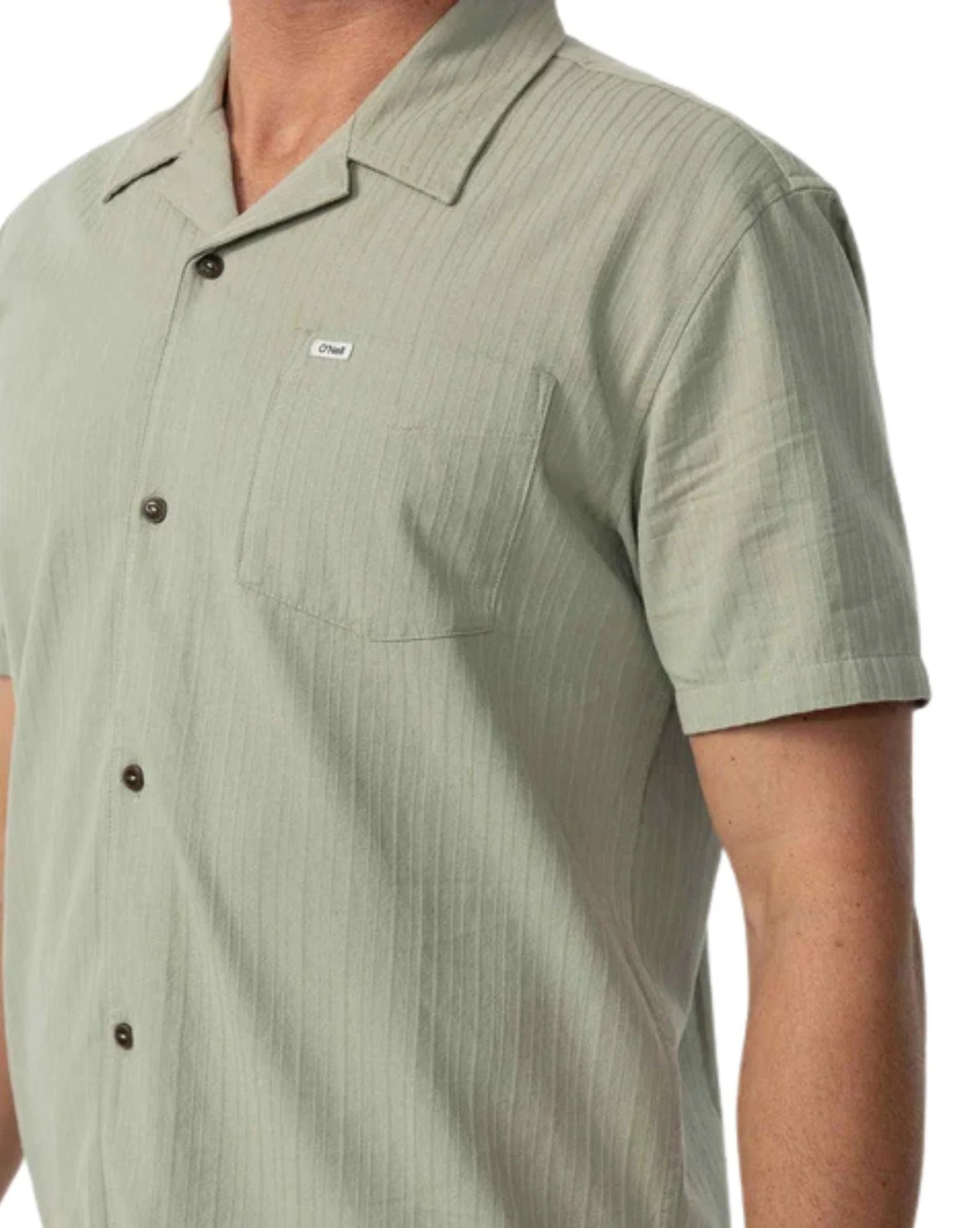 O’NEILL OG ECO STRIPE STANDARD SHORT SLEEVE SHIRT - SEAGLASS