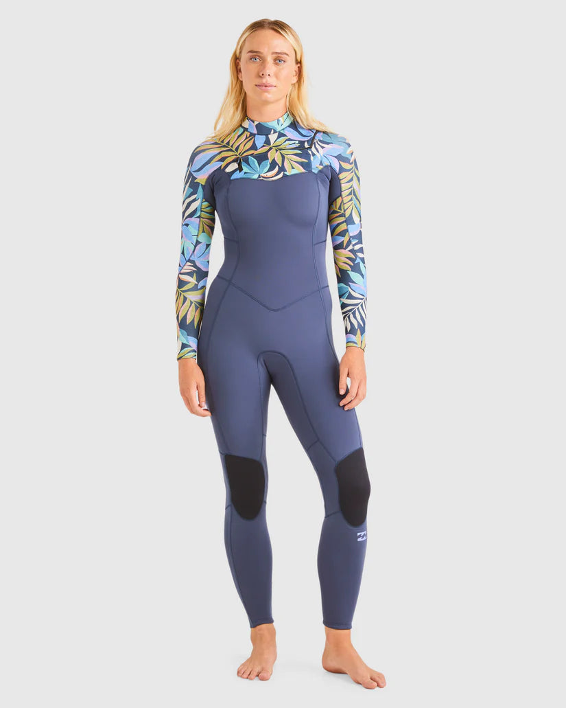 Billabong Womens 3/2mm Synergy Chest Zip Steamer Wetsuit