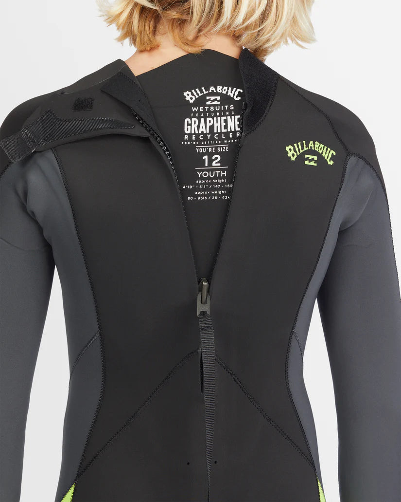 Billabong Boys 8-16 3/2mm Absolute Back Zip GBS Wetsuit