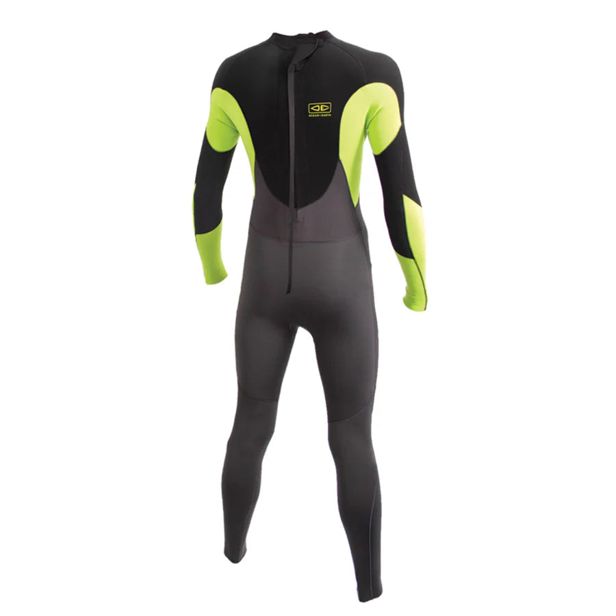 Ocean and Earth Boys Free Flex BZ Steamer 3/2 - Black/Lime
