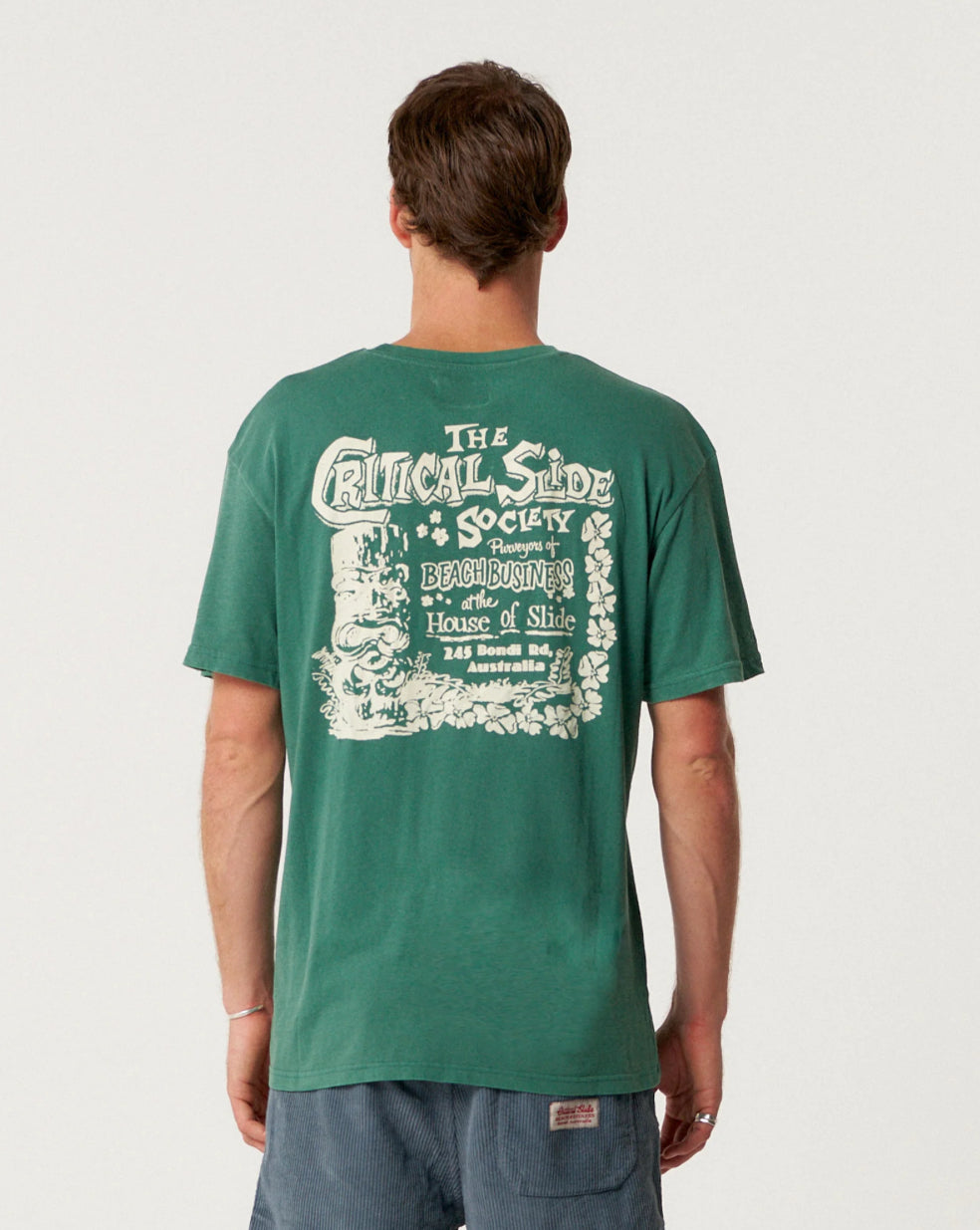 Critical Slide Tiki Tee - Dusty Green