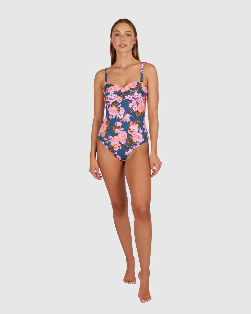 Baku St Lucia Twist Bandeau One Piece Swimsuit - Marine