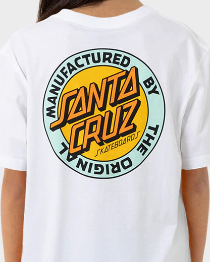 Santa Cruz MFG Retro Dot Reverse Girls Oversized T-Shirt White