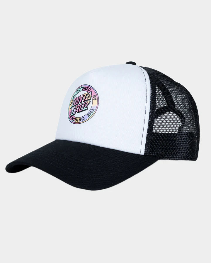 Santa Cruz Vivid MFG Dot Women's Snapback Trucker Hat Black