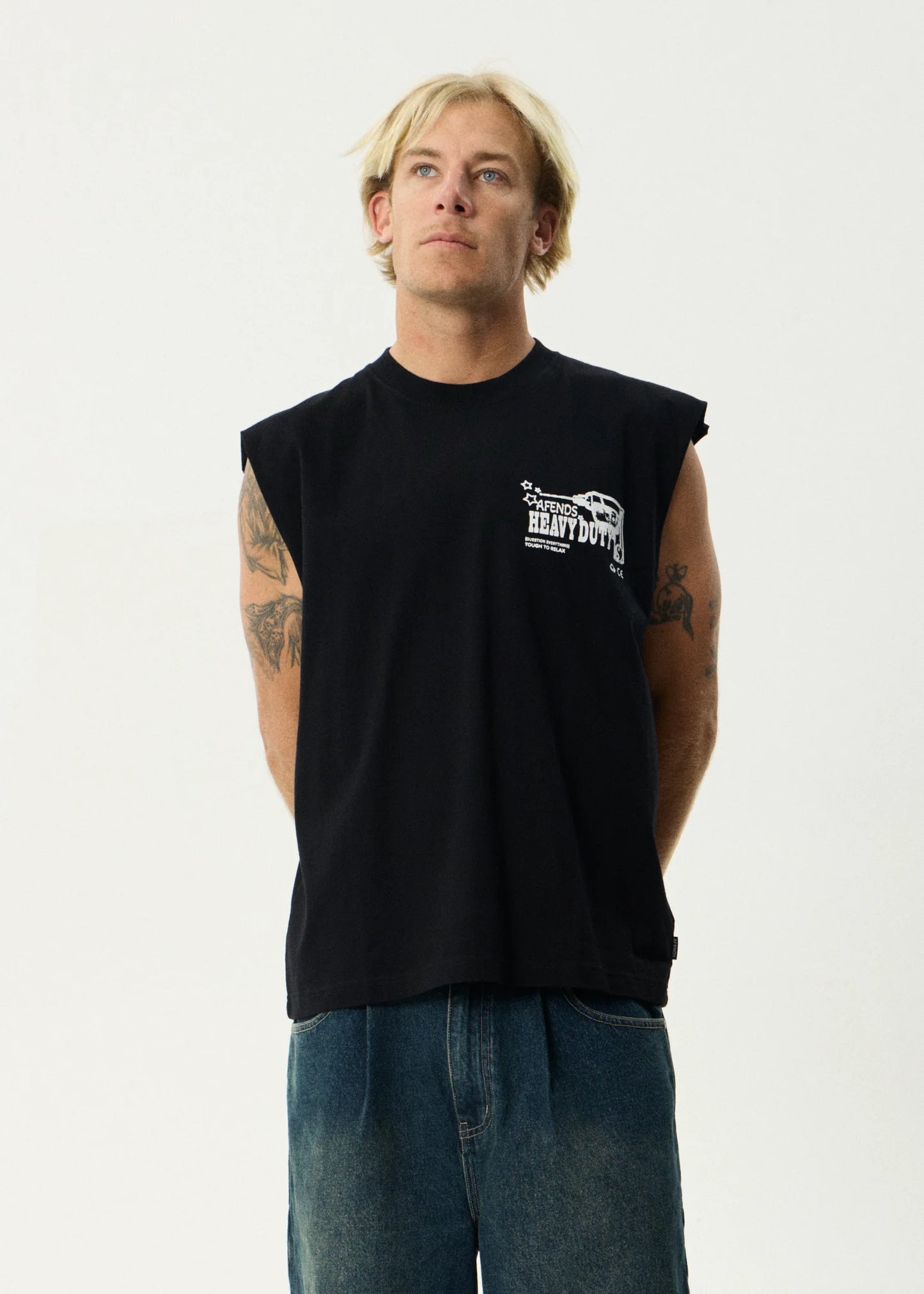 AFENDS HEAVY DUTY - SLEEVELESS TEE