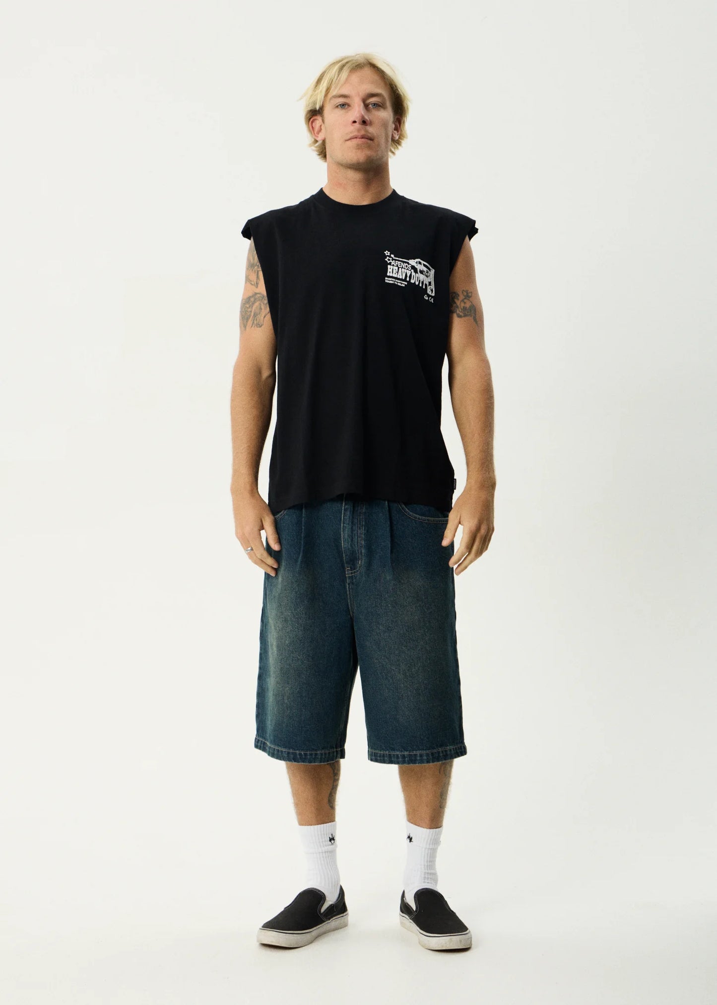 AFENDS HEAVY DUTY - SLEEVELESS TEE