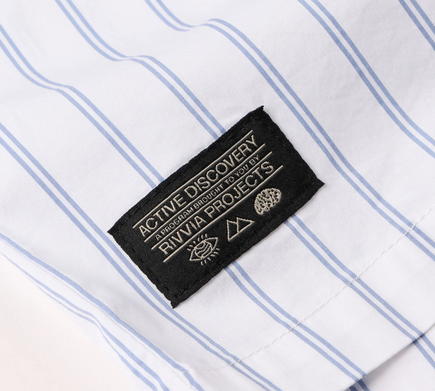 RIVVIA PROJECTS STRIPE SS SHIRT : WHITE BLUE