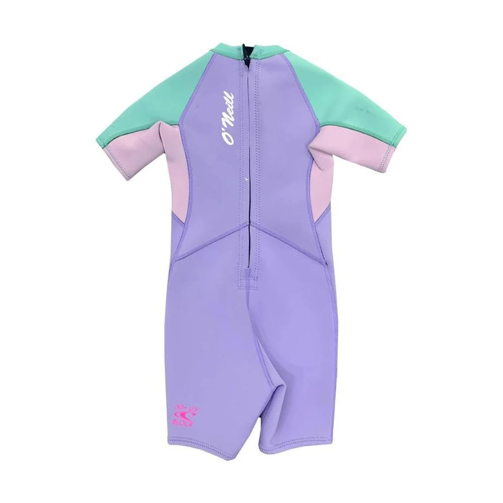 O'Neill Kid's Girls Toddler Reactor BZ Short Sleeve Spring 2mm Wetsuit