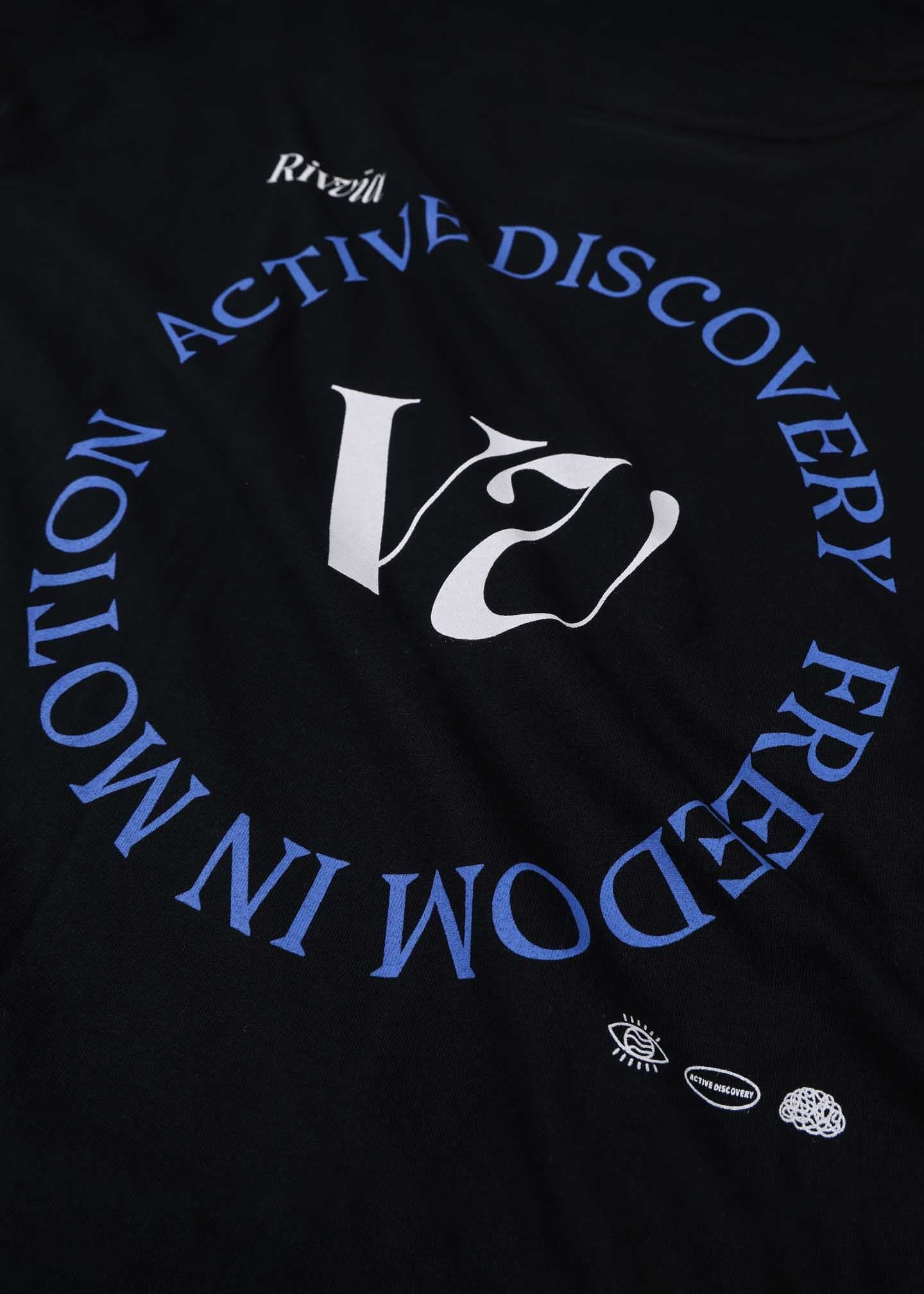 RIVVIA REPLAY T-SHIRT : BLACK - essential surf and skate