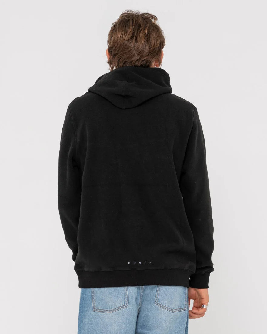 RUSTY R Polar Fleece Hood Black