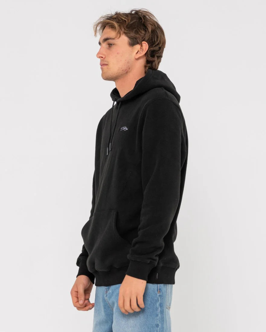 RUSTY R Polar Fleece Hood Black