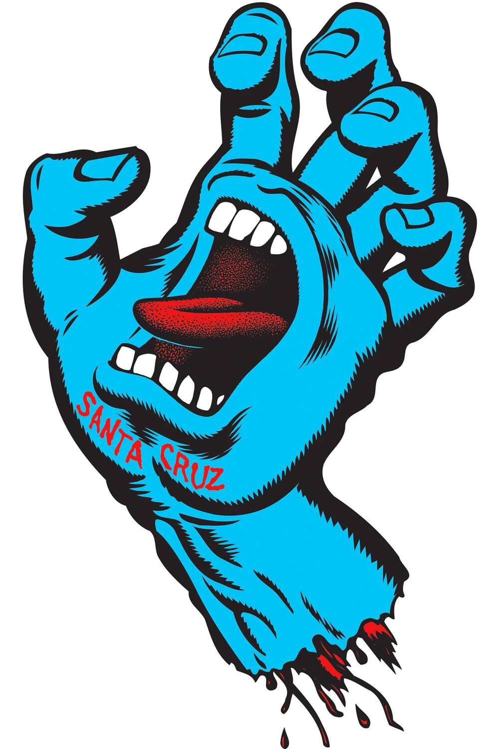 Screaming Hand Blue 4 Inch