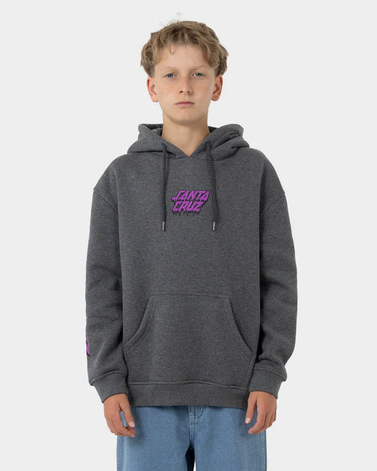 Santa Cruz Decaying Hand Boys Oversize Pullover Hoodie Dark Grey Marle
