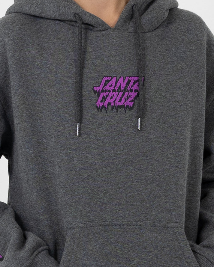 Santa Cruz Decaying Hand Boys Oversize Pullover Hoodie Dark Grey Marle