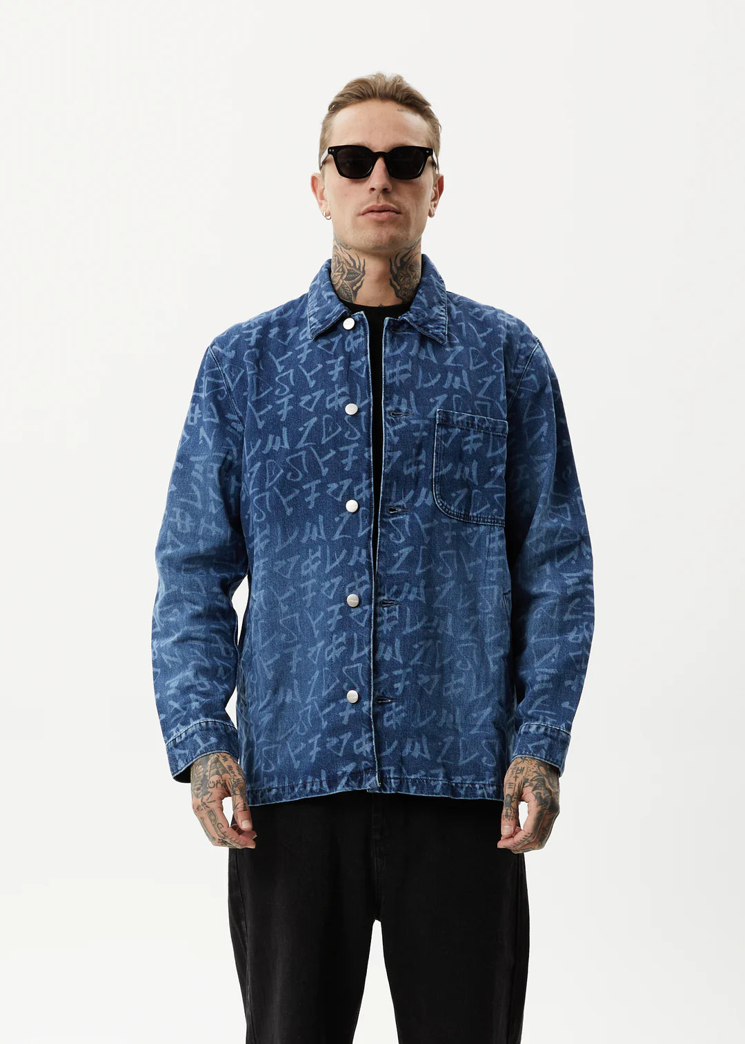 AFENDS Tagged Unisex Denim Jacket Hemp