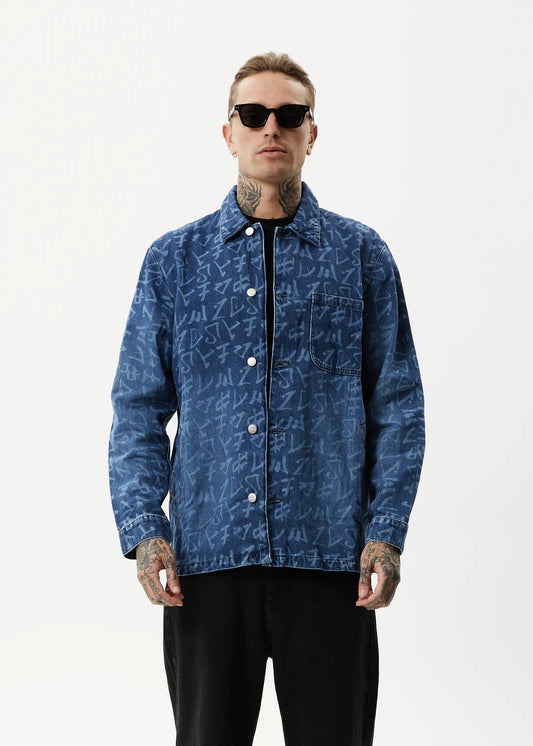 AFENDS Tagged Unisex Denim Jacket Hemp