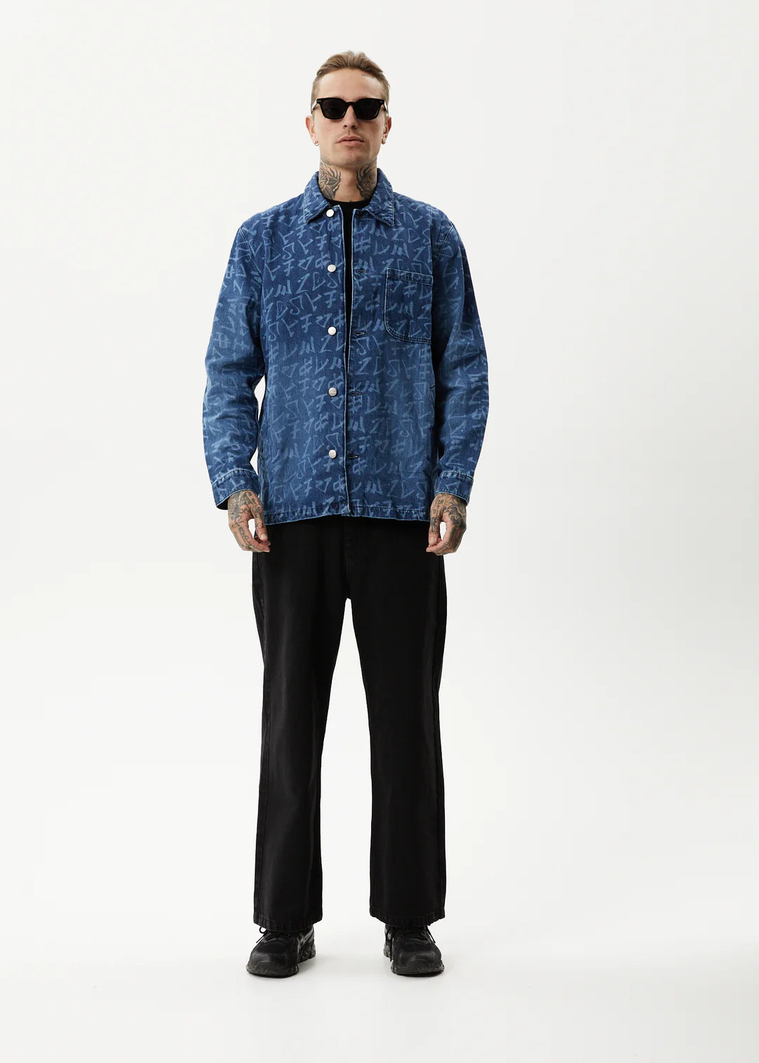 AFENDS Tagged Unisex Denim Jacket Hemp