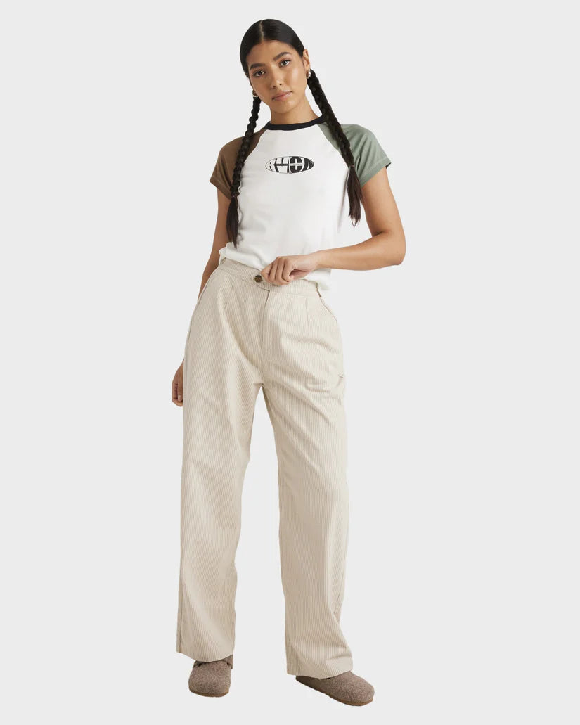 RVCA WOMENS STRIPE HUDSON PANT