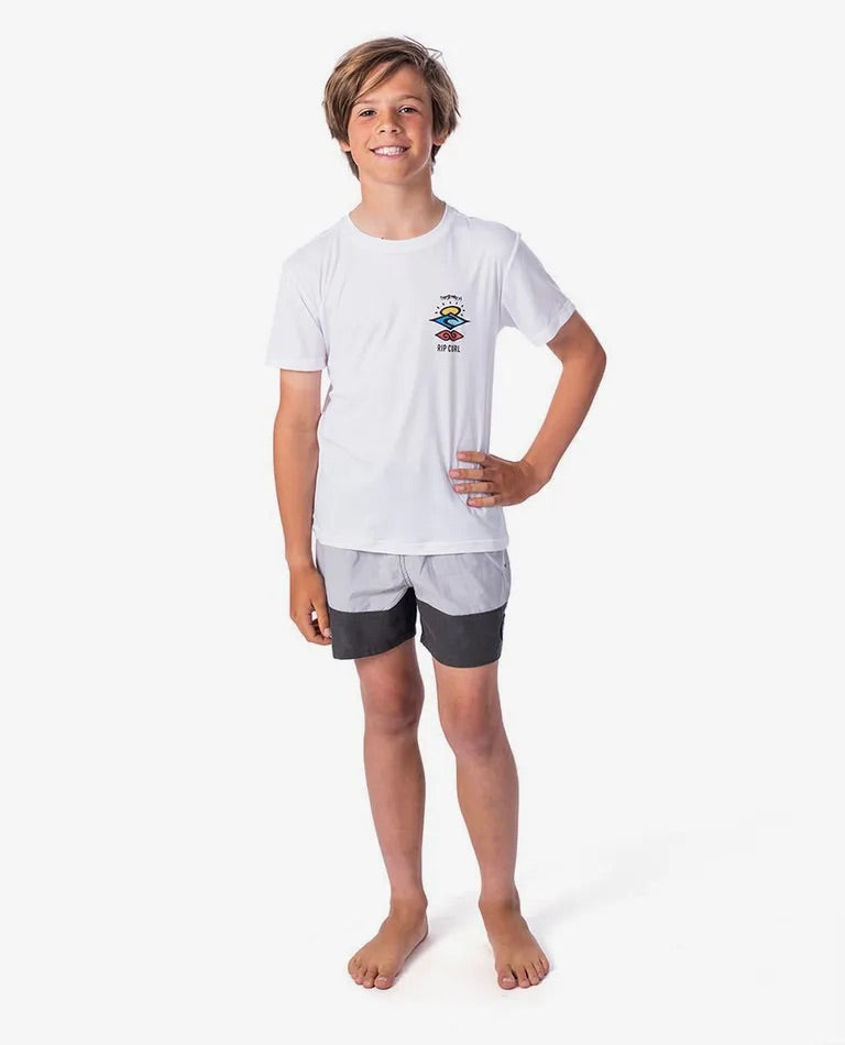 Boys Search Logo Short Sleeve UV Tee Rash Vest