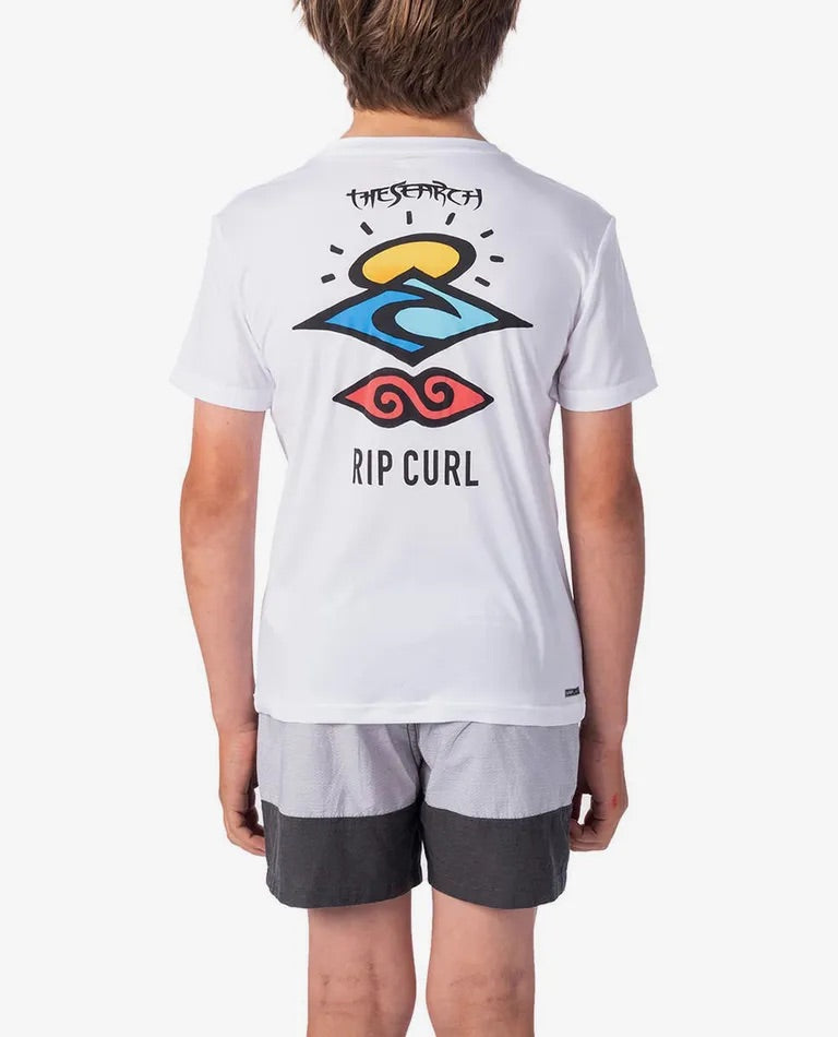 Boys Search Logo Short Sleeve UV Tee Rash Vest