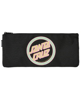 Striped Reverse Dot Single Pencil Case