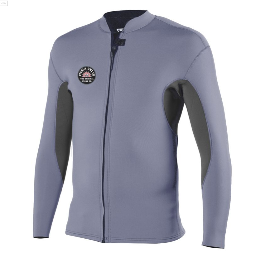 2mm Solid Sets Front Zip Wetsuit Jacket