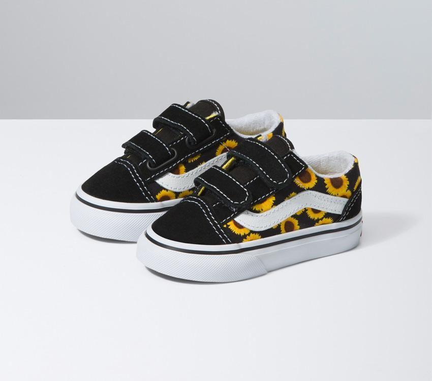 Yellow checkered hot sale sunflower vans