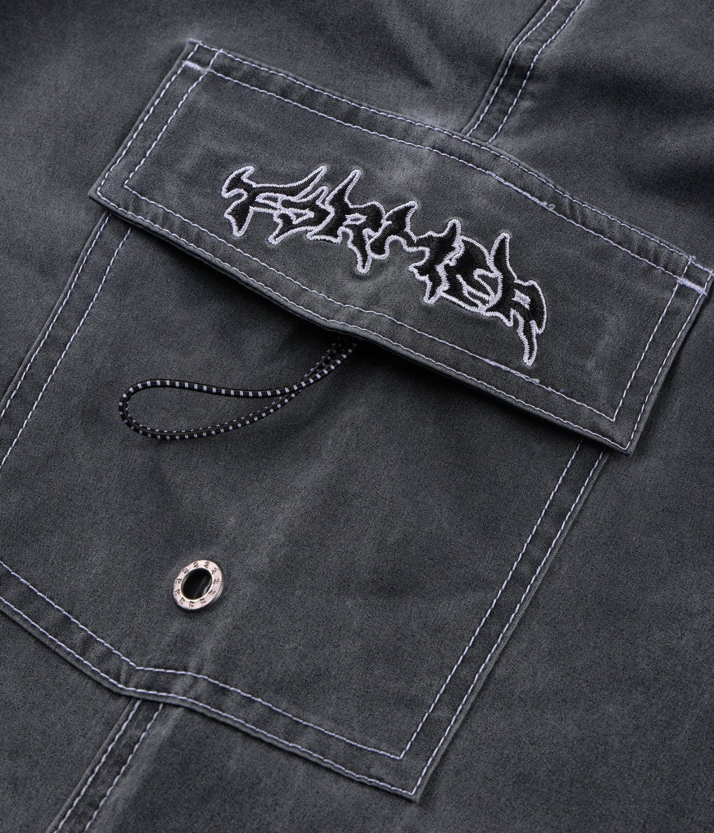 FORMER SWANS CARGO 21" SWIM TRUNK // BLACK EMBROID - essential surf and skate