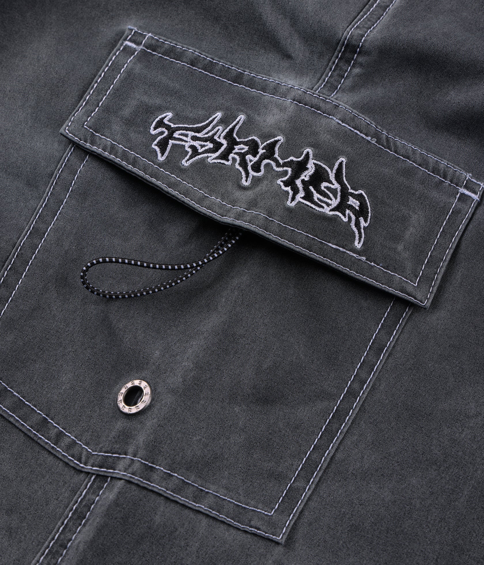 FORMER SWANS CARGO 21" SWIM TRUNK // BLACK EMBROID - essential surf and skate