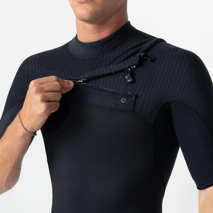 O’Neill - HYPERFREAK SHORT SLEEVE SPRINGSUIT 2MM CHEST ZIP WETSUIT - BLACK